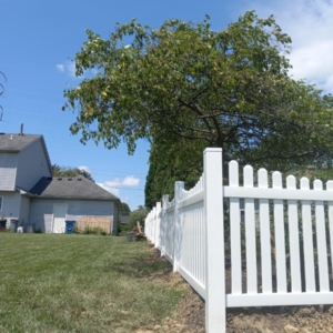 white residential fencing