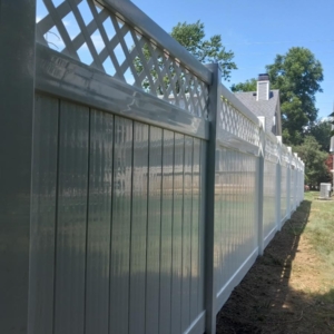 white residential fence