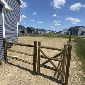 split rail fence and gate