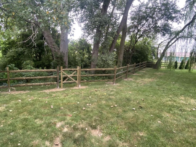 split rail residential fence