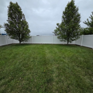 Residential white fence
