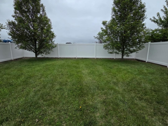 Residential white fence