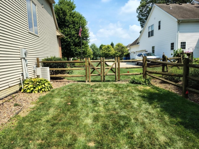 split rail fence installation