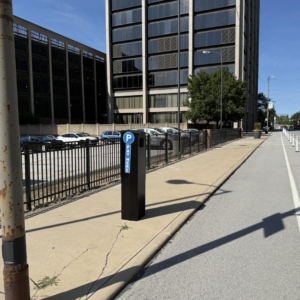 Downtown Toledo Commercial parking lot fencing