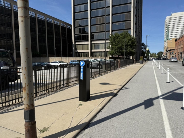 Downtown Toledo Commercial parking lot fencing