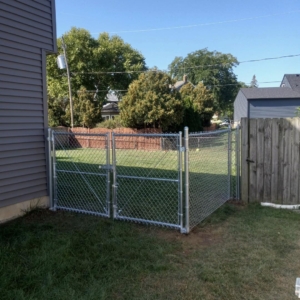 Chain link fence residential home